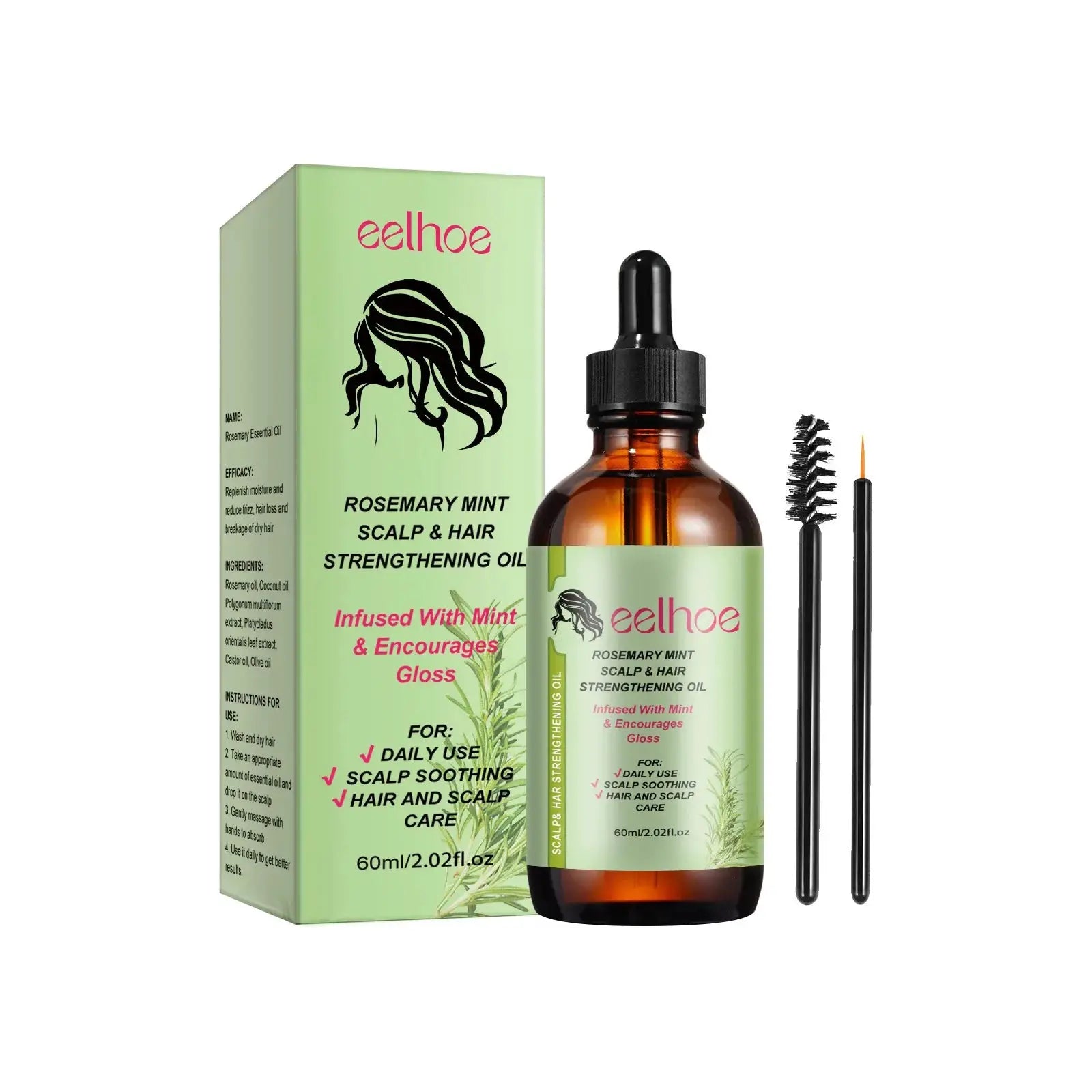 EELHOE Rosemary Oil for Hair Growth and Dandruff Treatment Peaceful Pleasures Health and Wellness