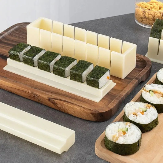 3-Piece Sushi Mold Maker Set – Heart, Round & Square Shapes for Sushi, Kimbap & Rice Rolls Peaceful Pleasures Health and Wellness