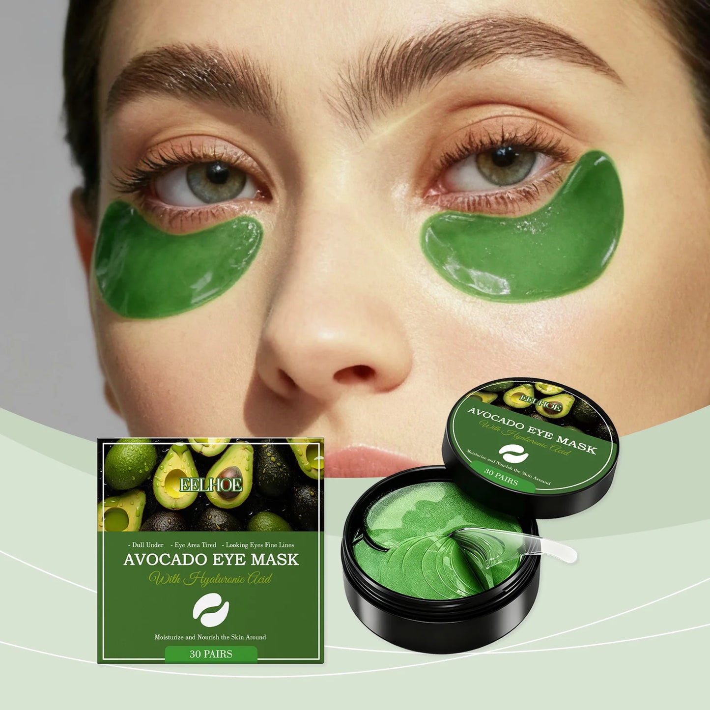 Hyaluronic Acid Under Eye Patches – Dark Circles, 30 Pairs Peaceful Pleasures Health and Wellness