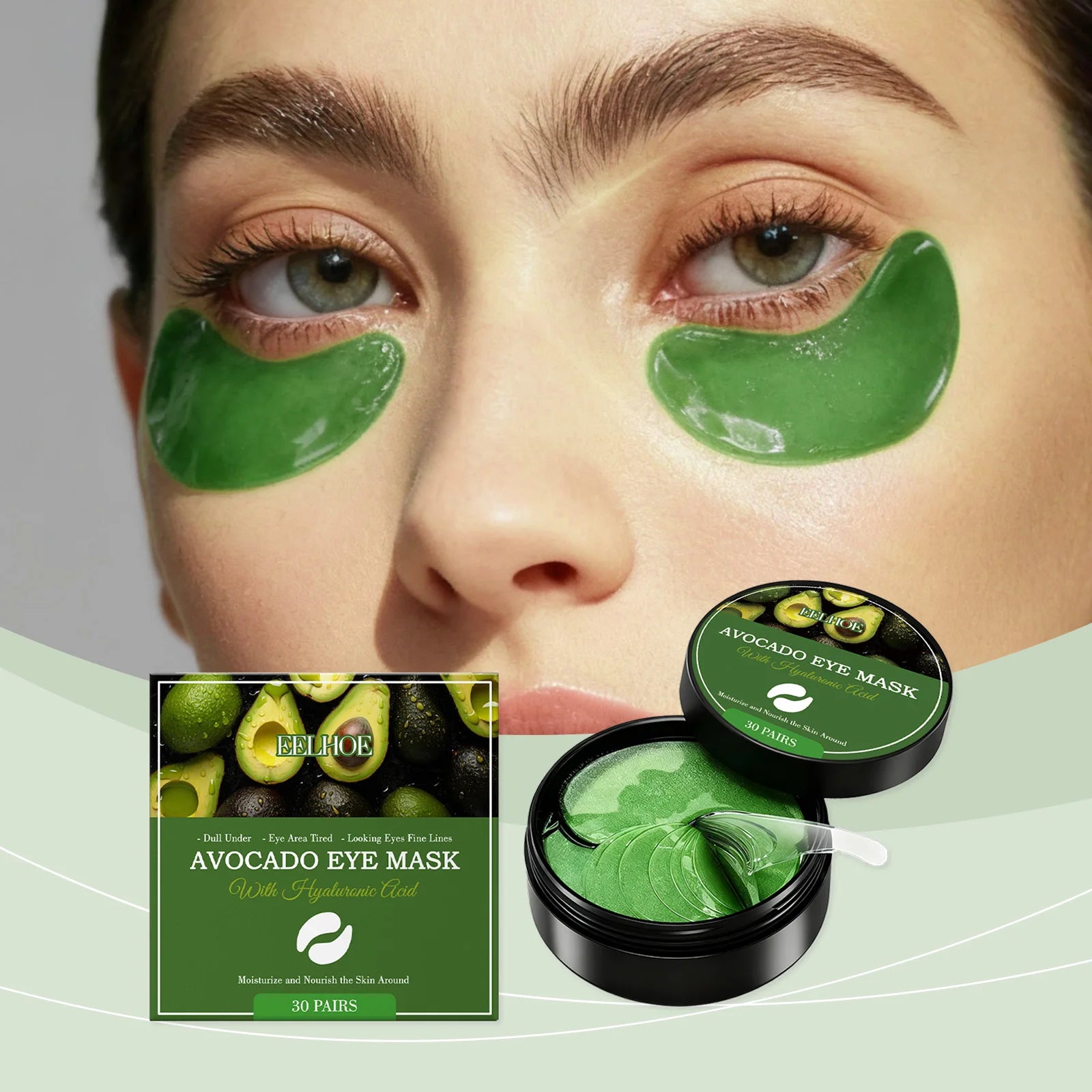 Hyaluronic Acid Under Eye Patches – Dark Circles, 30 Pairs Peaceful Pleasures Health and Wellness