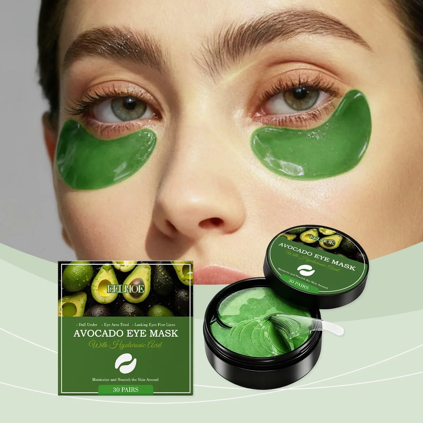 Hyaluronic Acid Eye Masks – Dark Circles & Puffiness 30 Pairs