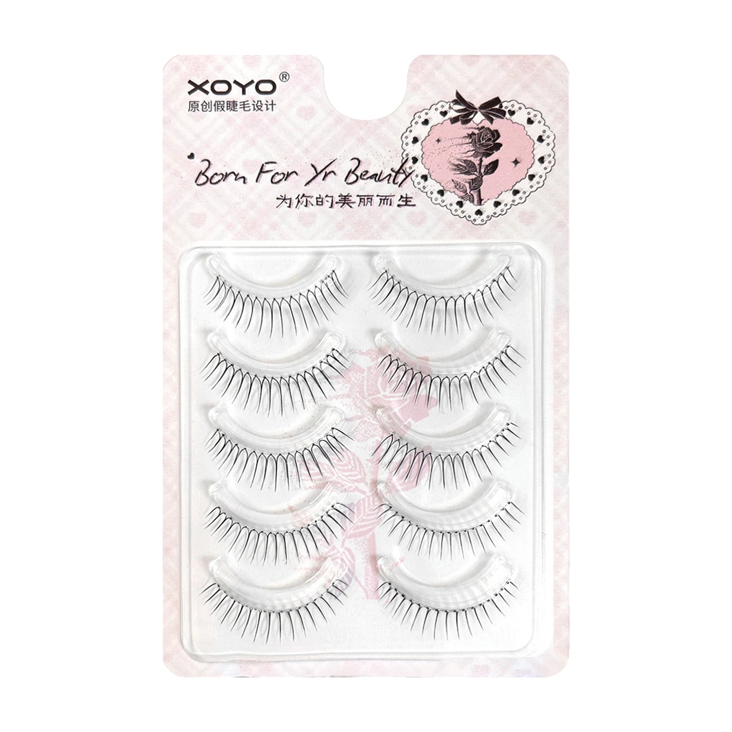 5 Pairs DIY Anime Full Strip Lashes Doll Eye Natural Asian False Eyelashes Thick Thin Black Stem Korean Idol Style Fake Lashes Peaceful Pleasures Health and Wellness style 2