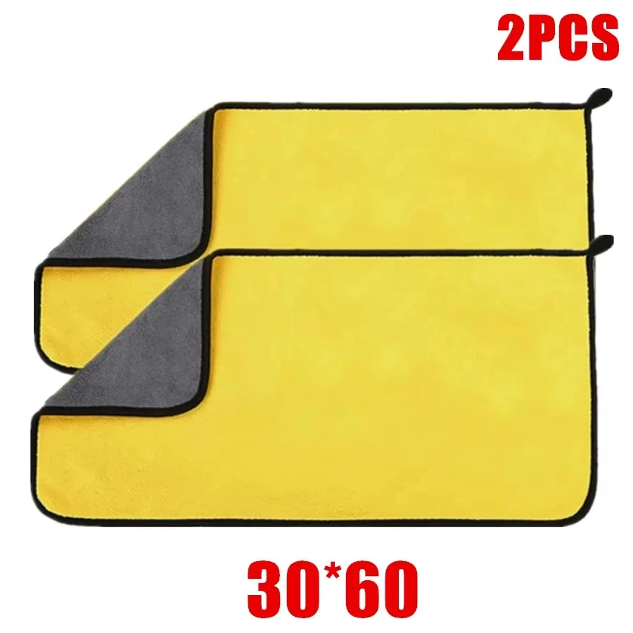 Microfiber Car Wash Towels 3/5/10 Pack – 30x30 & 30x60cm Microfiber Cleaning Towel Peaceful Pleasures Health and Wellness 2pcs 60-30cm