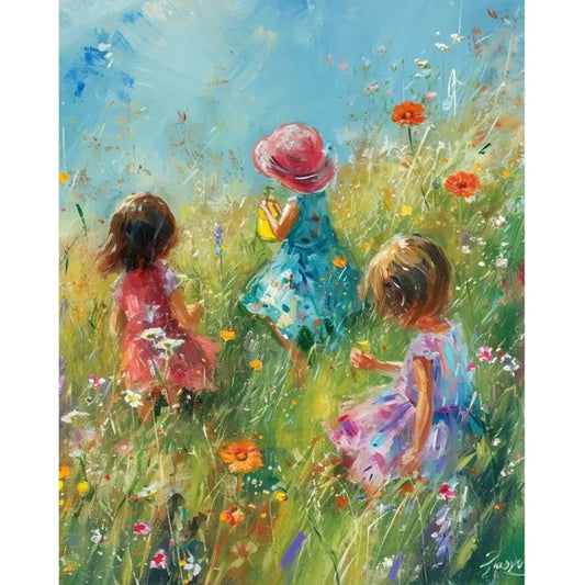 GATYZTORY Paint by Numbers Kit – Woman Flower Canvas 60×75cm