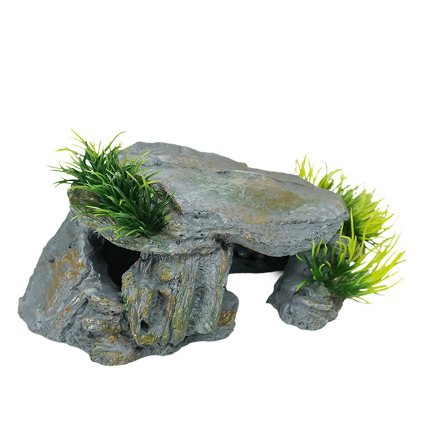 Reptile Rock Hide Cave Natural Reptile Hiding Rock Cave Aquarium Hide Cave Hideout Shrimp Cave Fish Tank Decor for Freshwater Peaceful Pleasures Health and Wellness