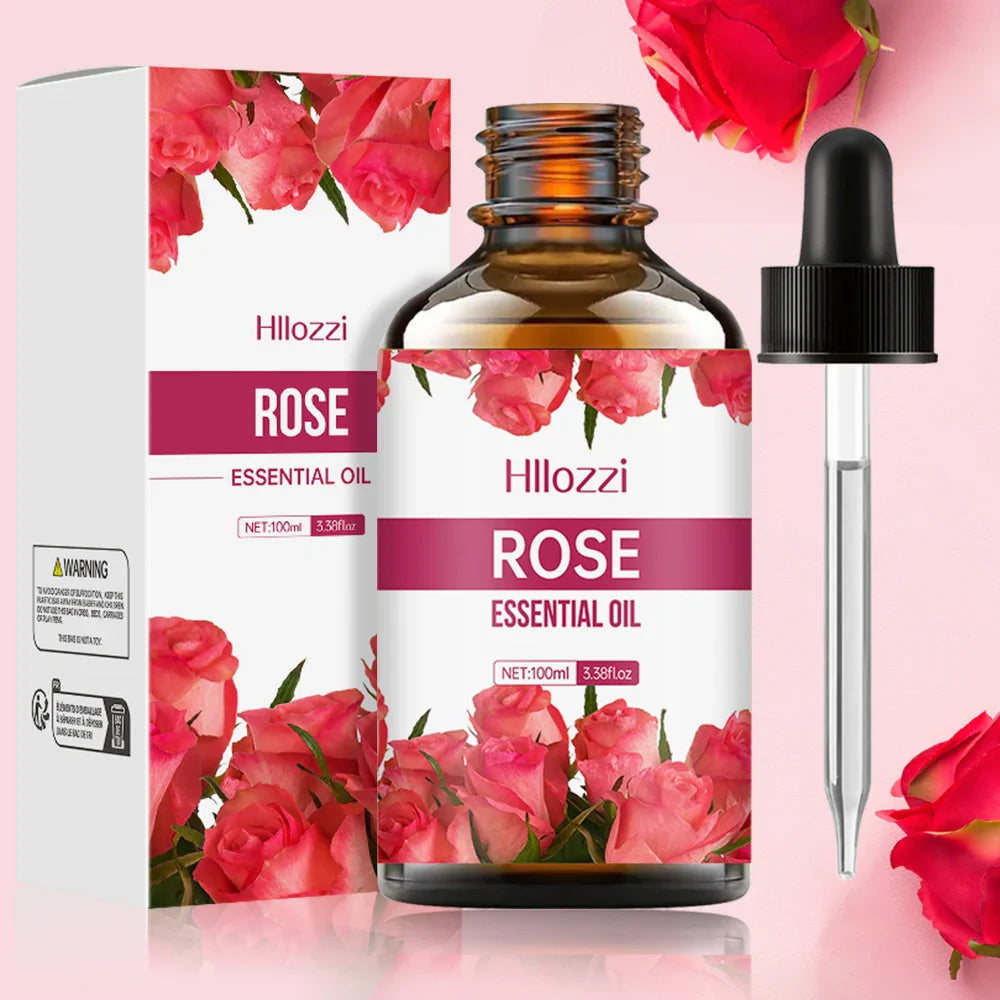 Rose Essential Oil – Aromatherapy, Massage & Moisturizer | 30–100ml
