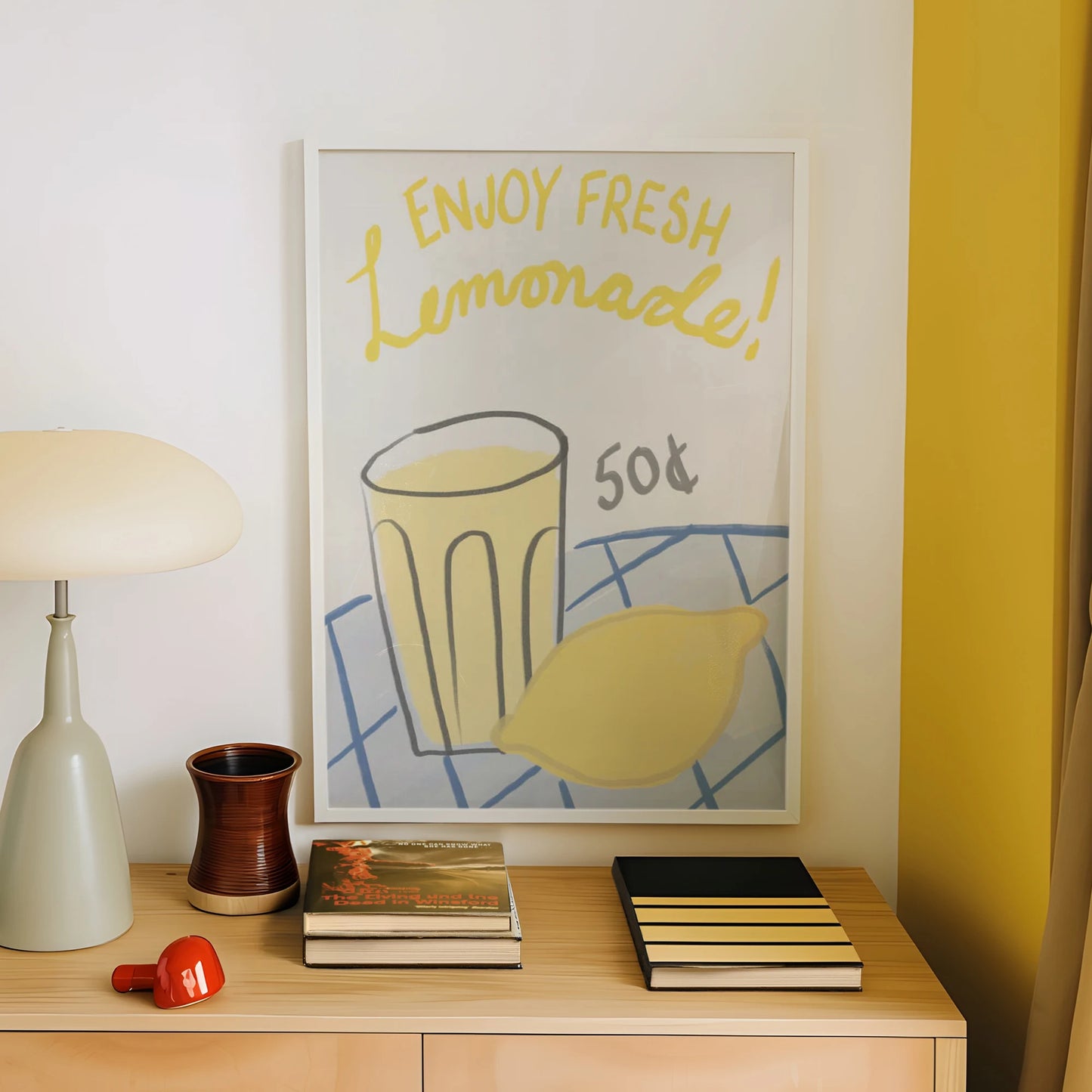Minimalist Drink Canvas Wall Art Print | Living Room Decor