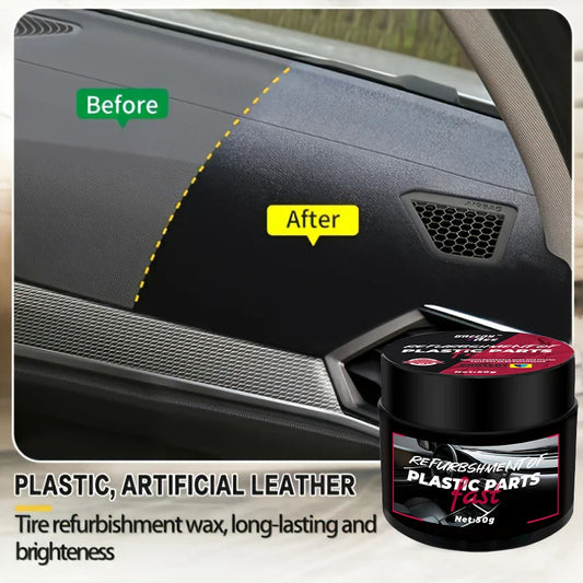 Car Interior Renovation Wax | Plastic Restorer & Tire Shine Car Care Wax Oasis Select
