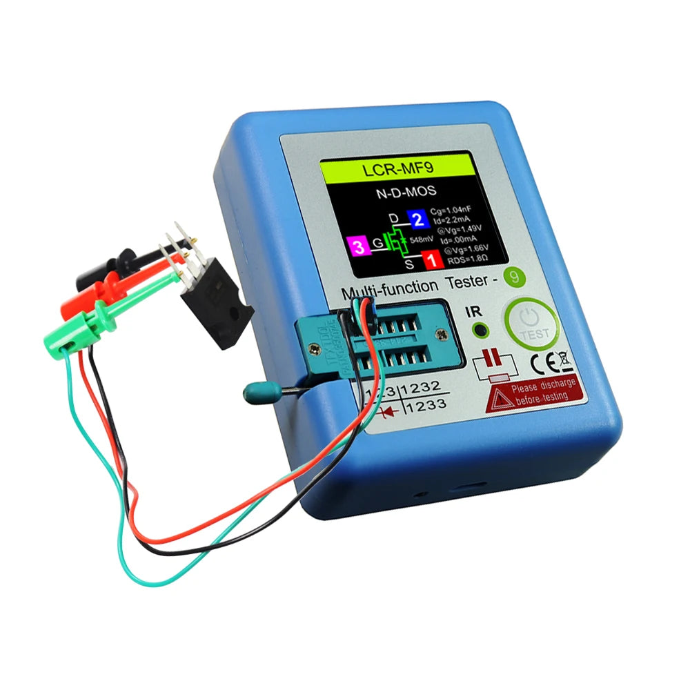 MF9 Transistor Tester Diode Triode Capacitance Resistance Meter 1.8" TFT LCR ESR NPN PNP MOSFET Graphic Display Peaceful Pleasures Health and Wellness