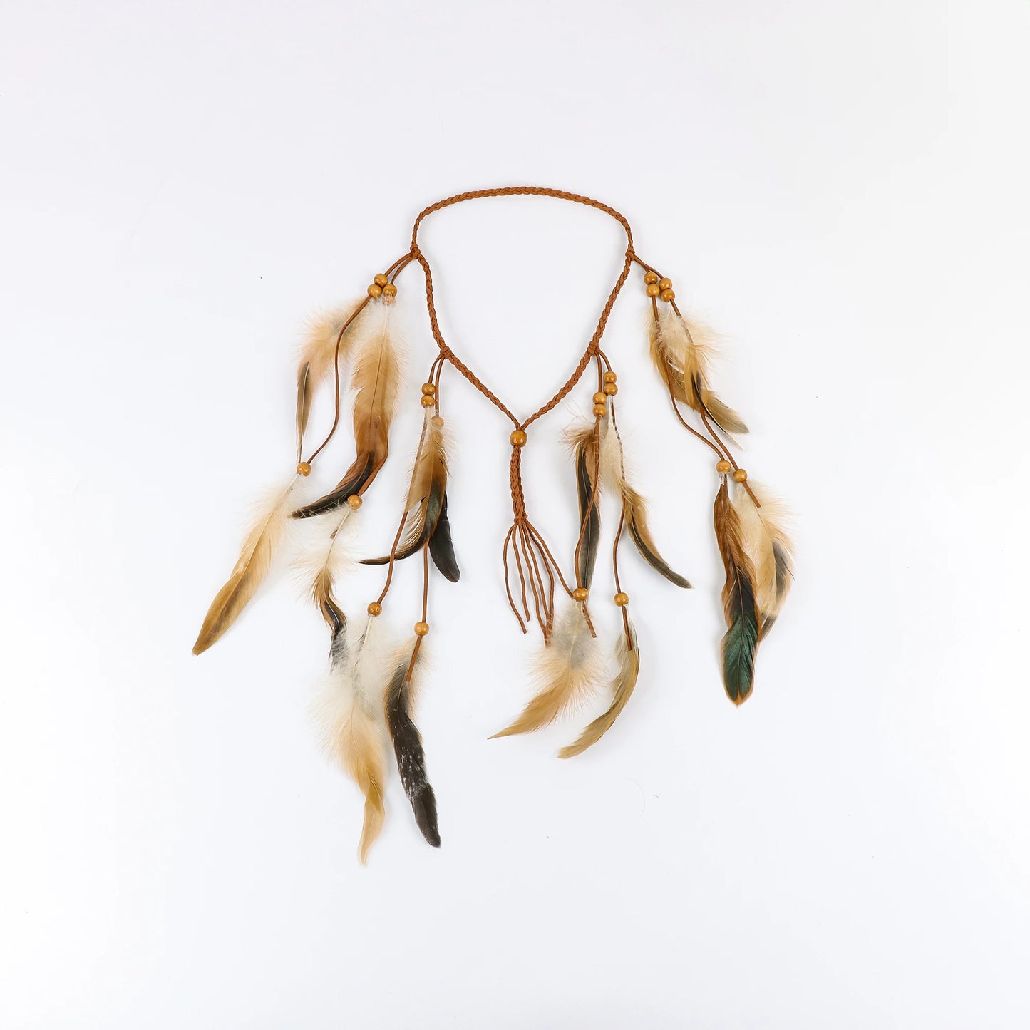 Bohemian Red Feather Headband Hippie Tribal Hair Accessory Festivals