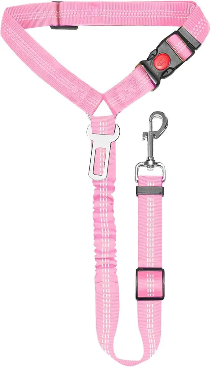 Pet Supplies High Quality Dog Leash Dog Walking Leash Automatic Retractable Ring Buckle Pet Car Seat Belt Adjustable Length Peaceful Pleasures Health and Wellness pink