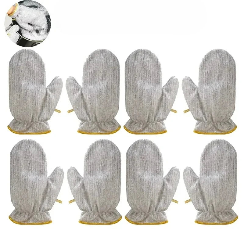 Silver Wire Dishwashing Gloves – Reusable Kitchen Scrubbers