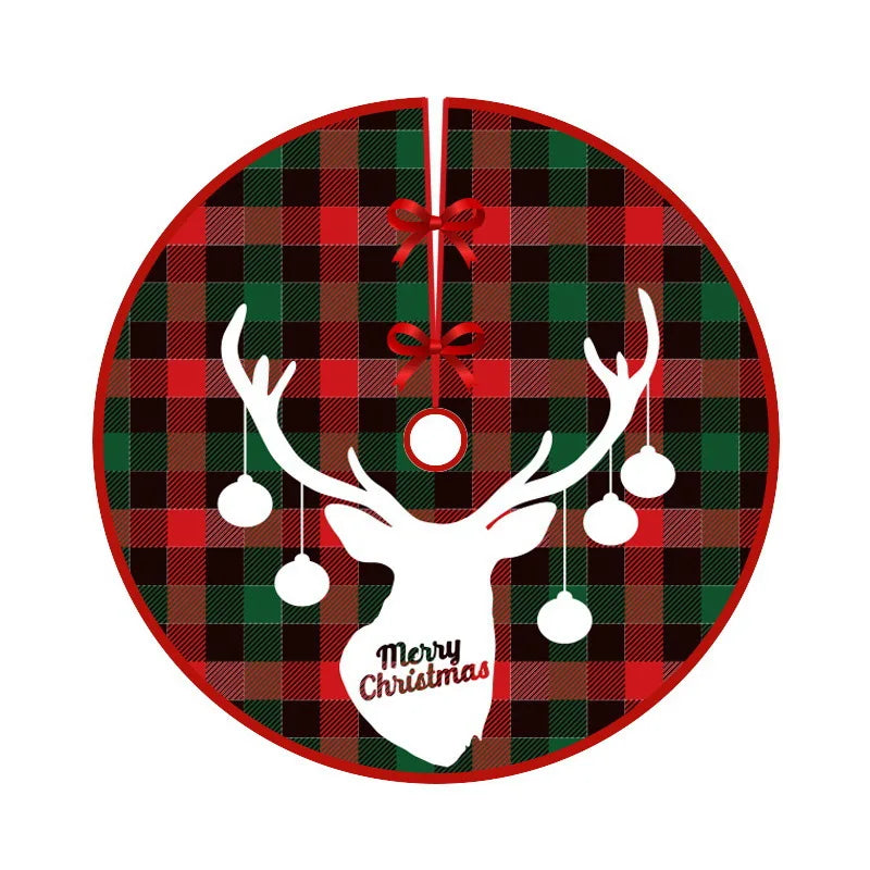 Large Round Christmas Tree Mat Non-Slip Floor Mat Carpet Home Decor Rugs Suitable for Living Room Study Peaceful Pleasures Health and Wellness Z3 32 004