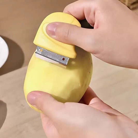 Ergonomic Stainless Steel Garlic & Vegetable Peeler | Anti-Slip Vegetable Peeler Oasis Select
