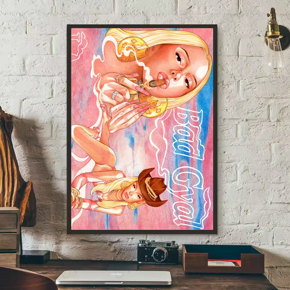 B-Bad G-Gyal HD Waterproof Wall Poster – Modern Home Decor Wall Art Poster Peaceful Pleasures Health and Wellness z15 50X70cmNoframe
