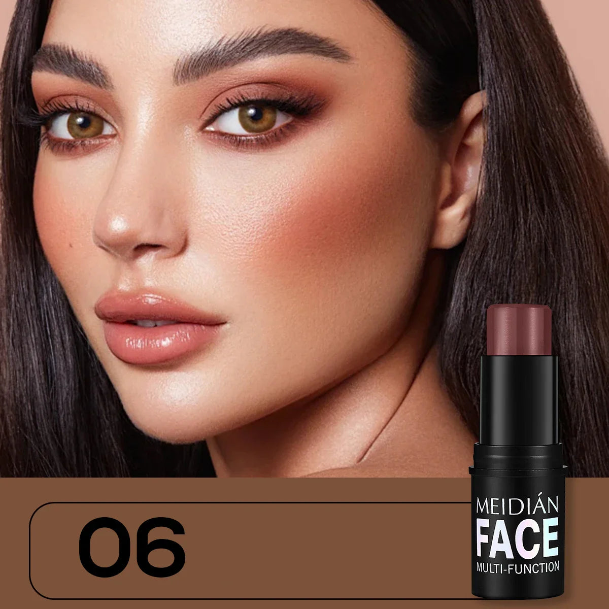 6-Color Dual-Use Blush & Lip Stick – Natural Contour Makeup
