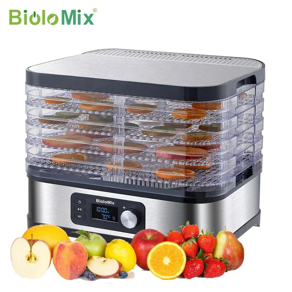BioloMix Food Dehydrator – 5 BPA-Free Trays, Digital Timer & Temp Control Peaceful Pleasures Health and Wellness