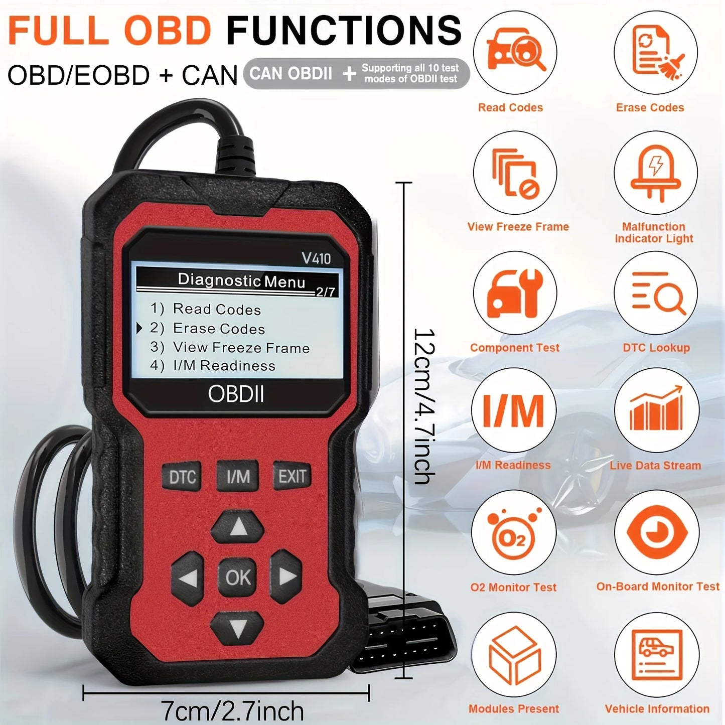 Motor10Pcs 2025 Latest Obd2 Scanner Code Reader Car Engine Fault Scanner Can Diagnostic Scan Tool, Reads and Clears All Error Codes of Obdii/Eobd Protocol Vehicles Manufactured after 1996, No Battery Required Peaceful Pleasures Health and Wellness