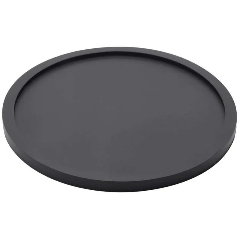 A36T-Coasters Glasses Set Of 8 Silicone Coasters Round Design Glass Coasters In Black For Drinks, Bar, Cups, Glass - Table Peaceful Pleasures Health and Wellness