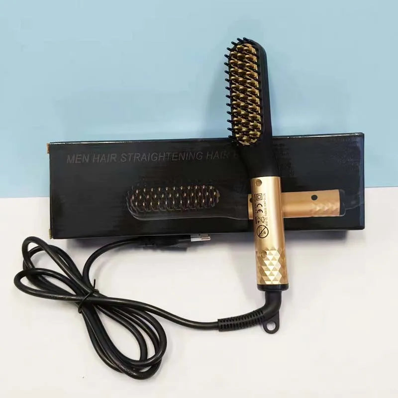 Hair Straightener Multifunctional Professional For Men Beard Straightener Brush Grooming Hot Comb Beard Best Hair Straightener Peaceful Pleasures Health and Wellness