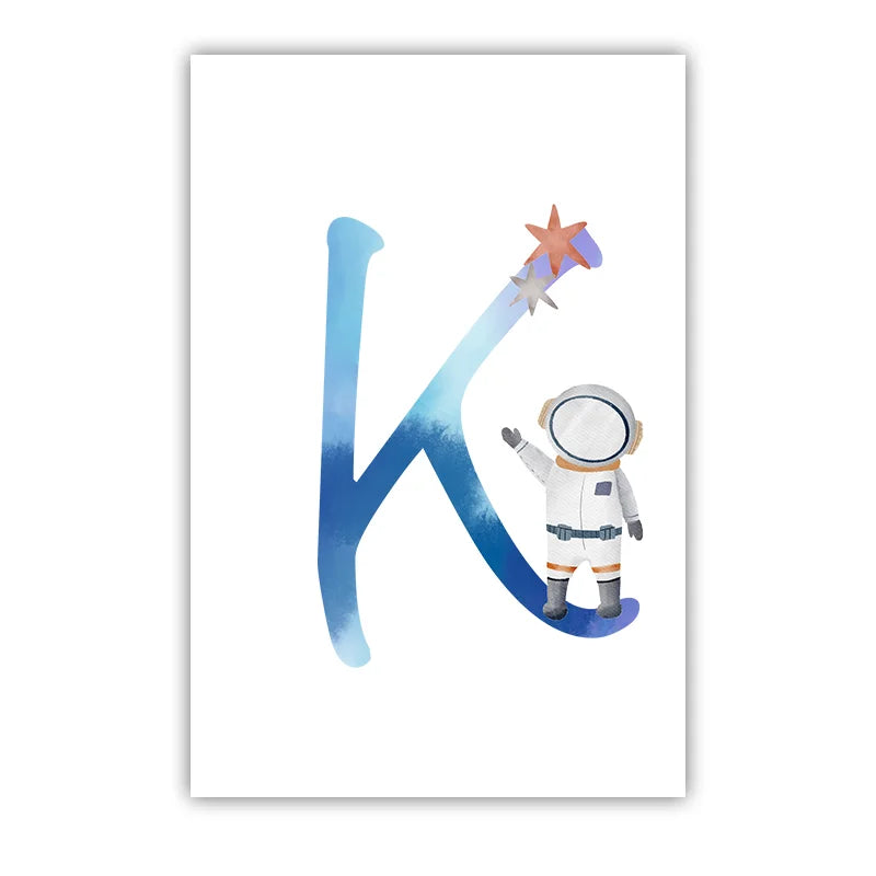 Custom Name Kids Canvas Wall Art – Anime Space Nursery Print Canvas Wall Art Peaceful Pleasures Health and Wellness