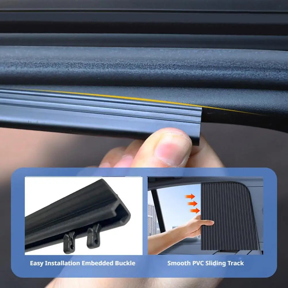 Retractable Car Side Window Sun Shade | UV Blocking Curtain