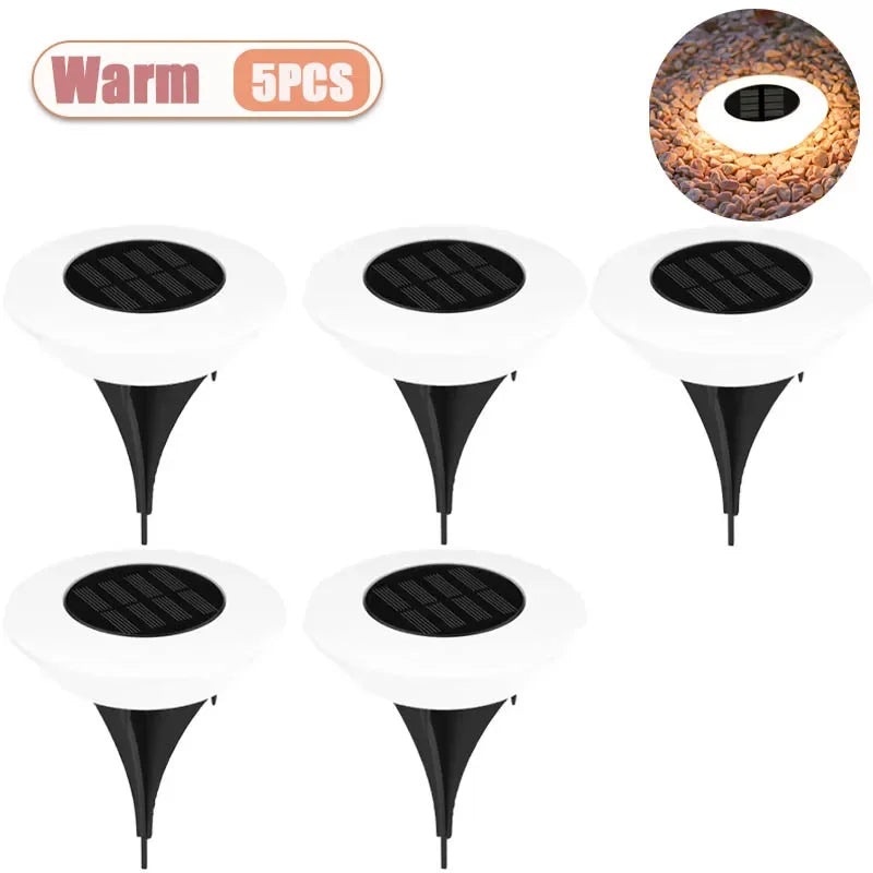Solar LED Garden Ground Lights | Waterproof Outdoor Lawn Decor