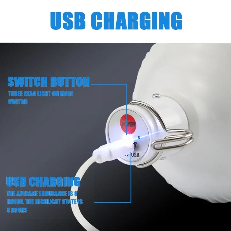 USB Rechargeable LED Camping Lantern | Portable Emergency Bulb