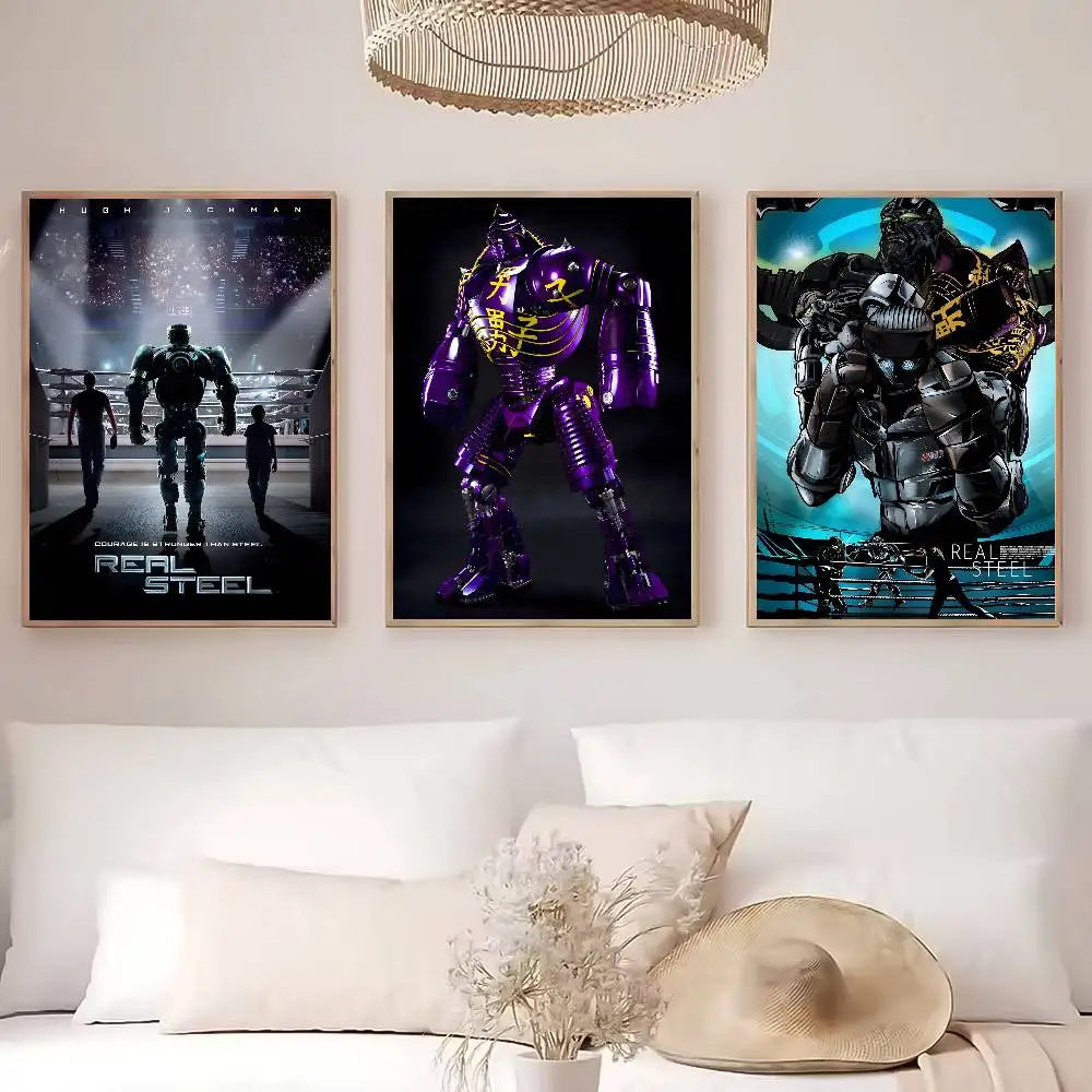 Real Steel Movie Poster – HD Waterproof Wall Art Décor Movie Wall Poster Peaceful Pleasures Health and Wellness
