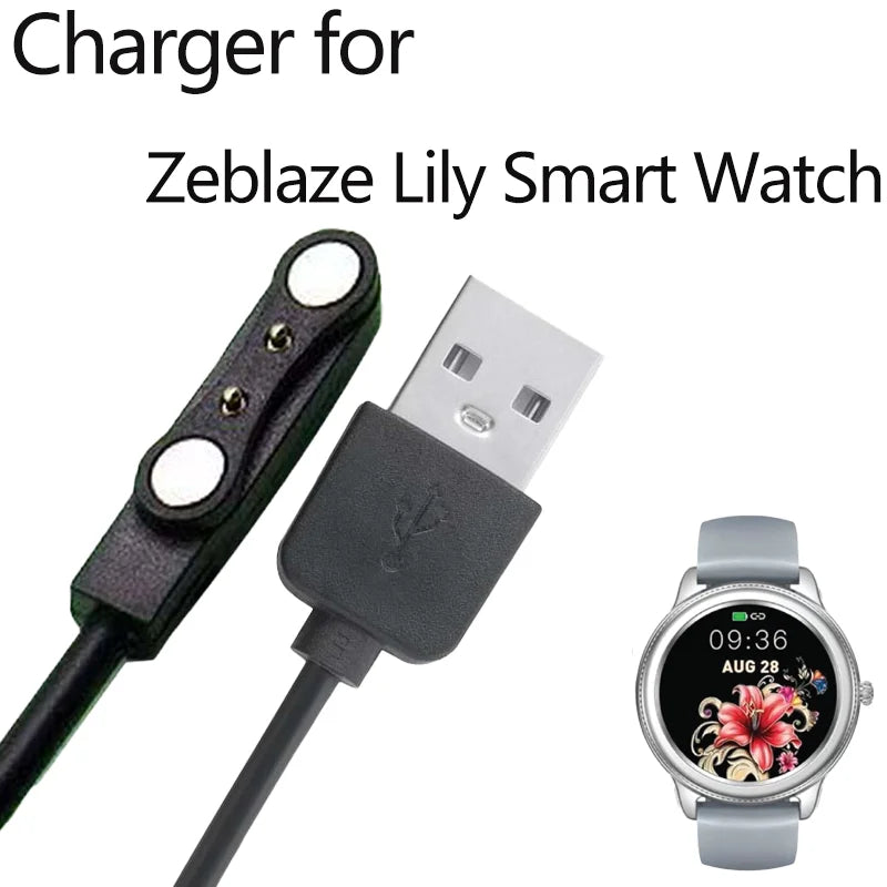USB Charger For Zeblaze Lily Smartwatch Charging Cable Peaceful Pleasures Health and Wellness