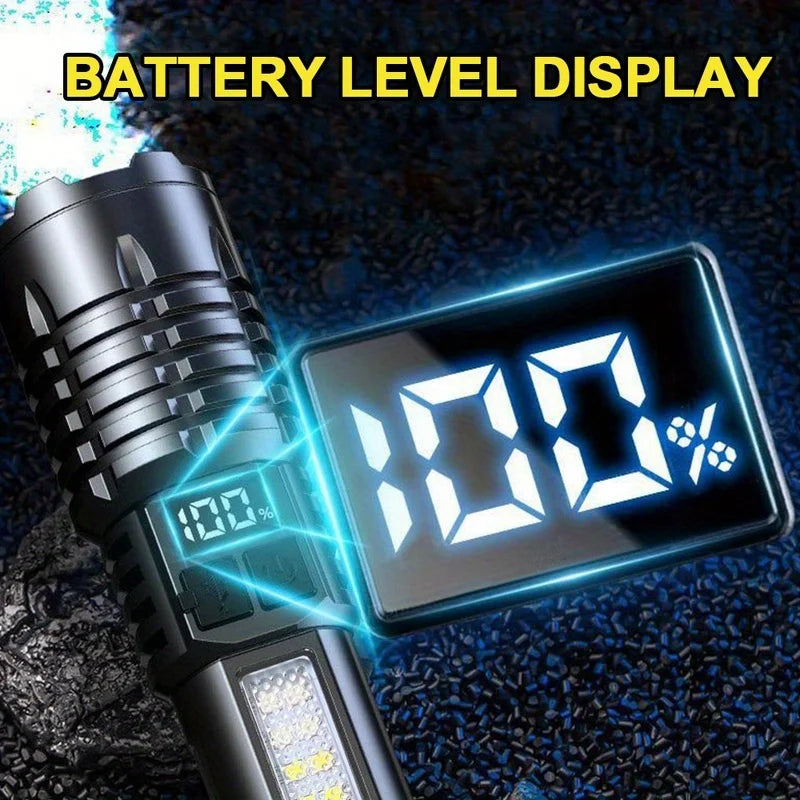 Mikenoon Rechargeable LED Flashlight with COB Side Light