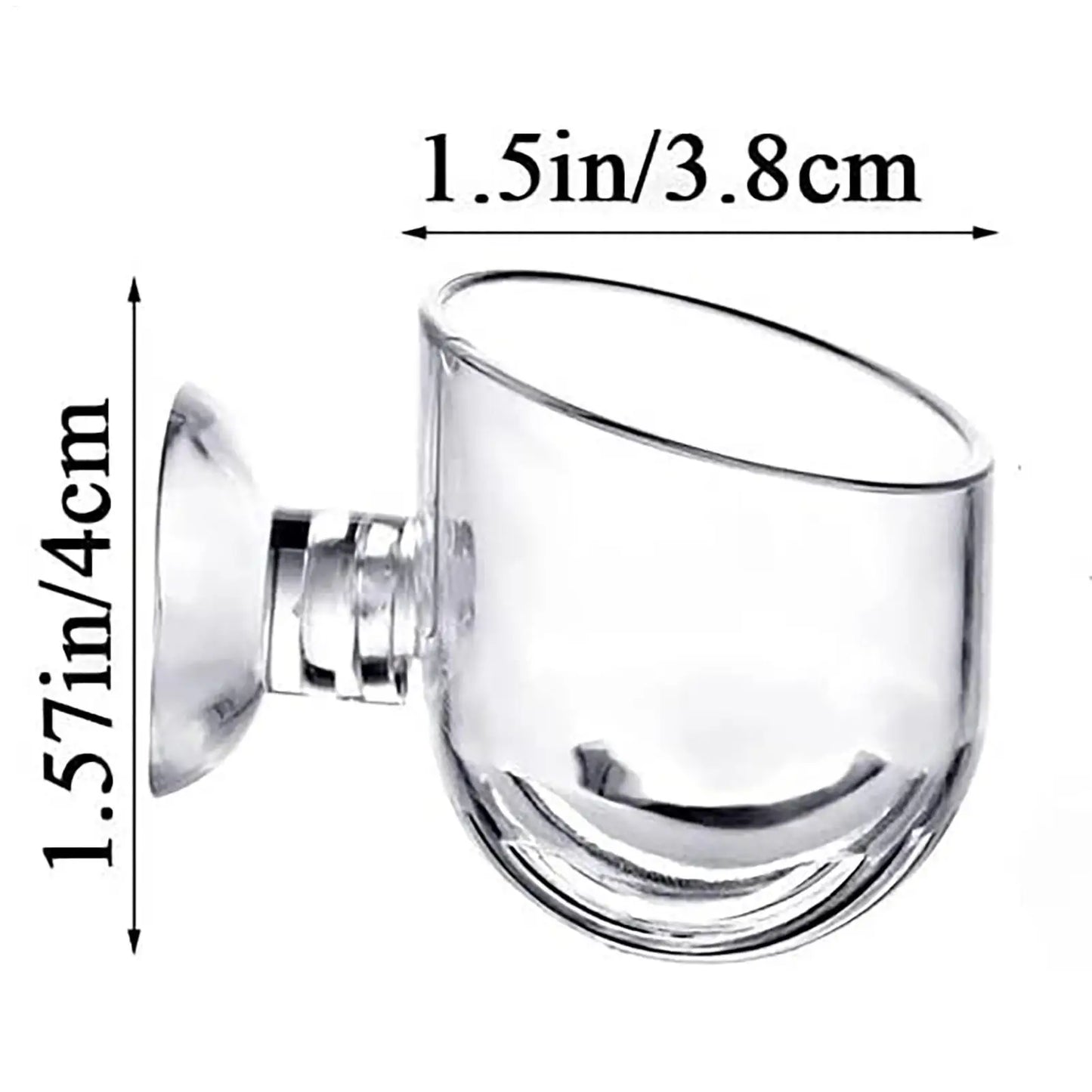Clear Acrylic Aquarium Plant Pot with Suction Cup | Fish Tank