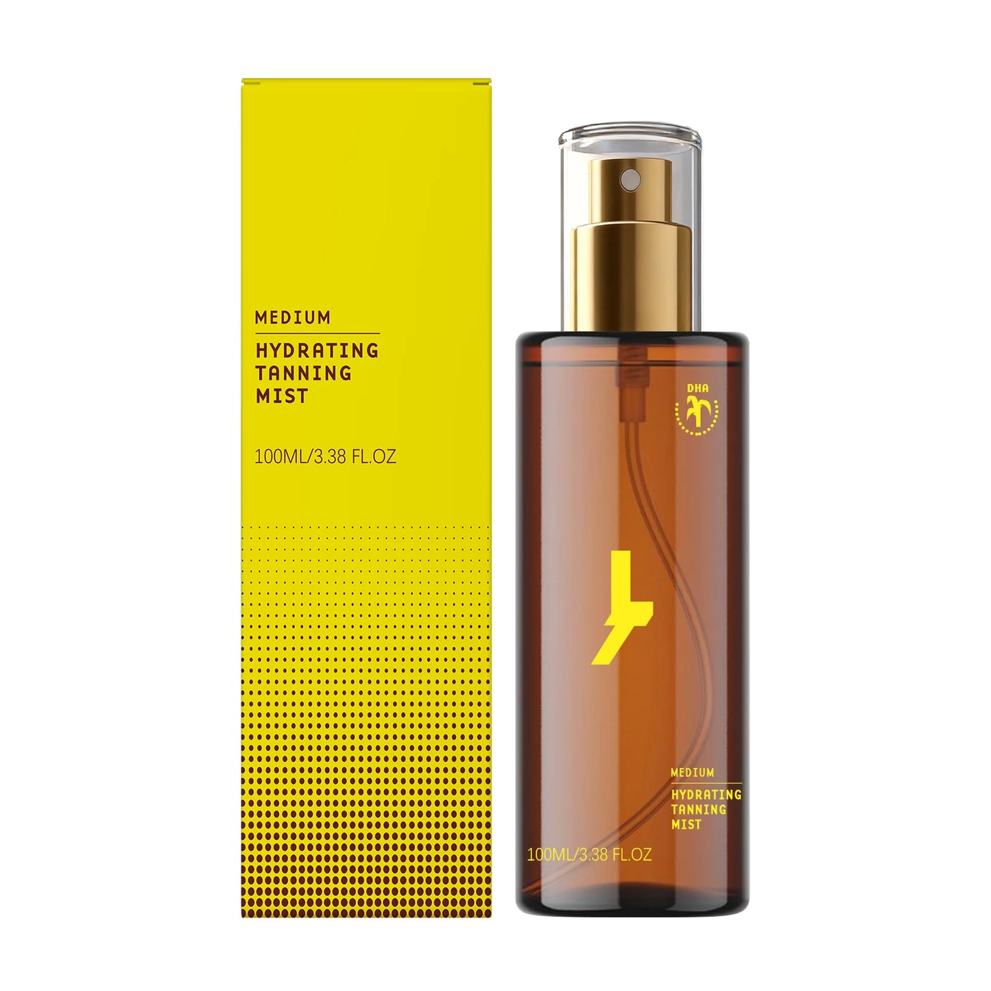 Body Self Tanning Essence Spray Quick Natural Tanning Moisturizing Sunless Promote Body Face Bronze Wheat Skin Self Tanner Spray Peaceful Pleasures Health and Wellness 100ml Boxed