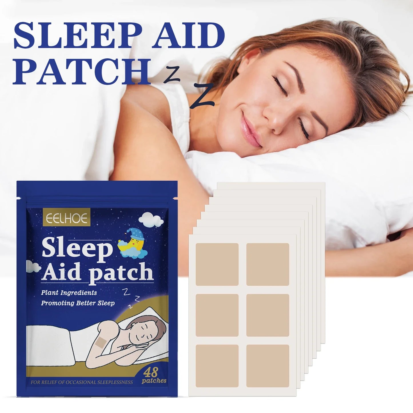 EELHOE Sleep Patches – Restful Sleep & Dark Circles 48pc
