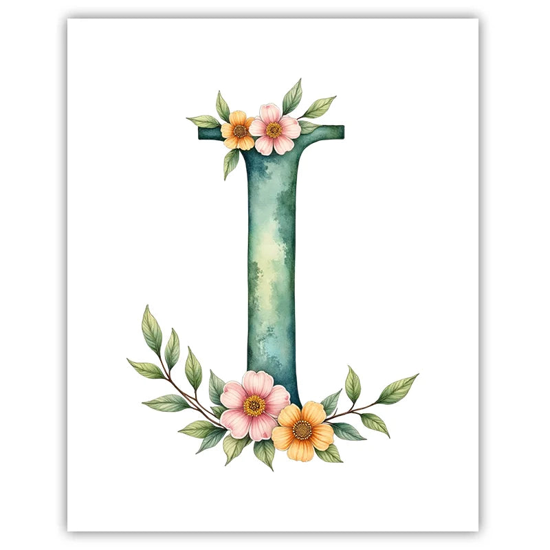 Custom Name Nursery Canvas Wall Art – Animals & Wildflowers Personalized Canvas Print Peaceful Pleasures Health and Wellness