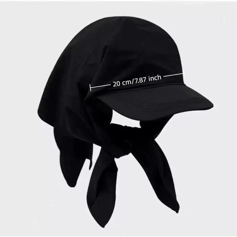 Unisex Outdoor Visor Hat with Adjustable Bandana Headscarf
