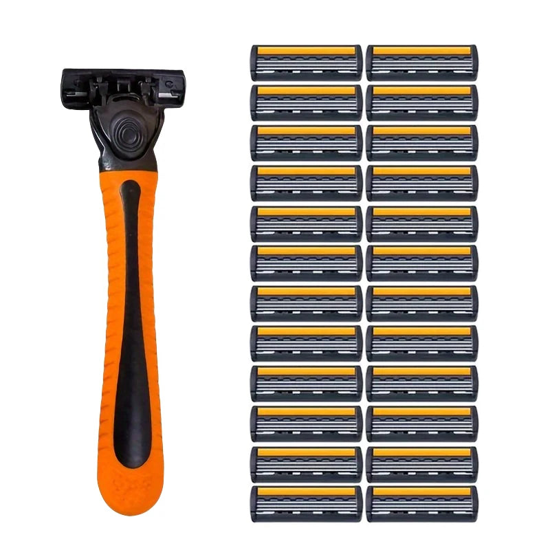 Men's 3-Blade Stainless Steel Manual Razor | Travel & Home