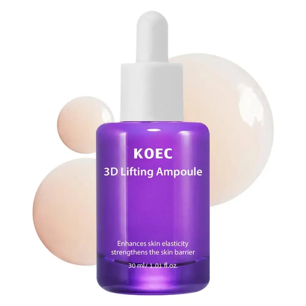 KOEC 3D Lifting Face & Neck Cream - Deep Hydration Firming Nourishing Improve Elasticity Korean Skincare For All Skin Types Peaceful Pleasures Health and Wellness 3D Lifting Serum