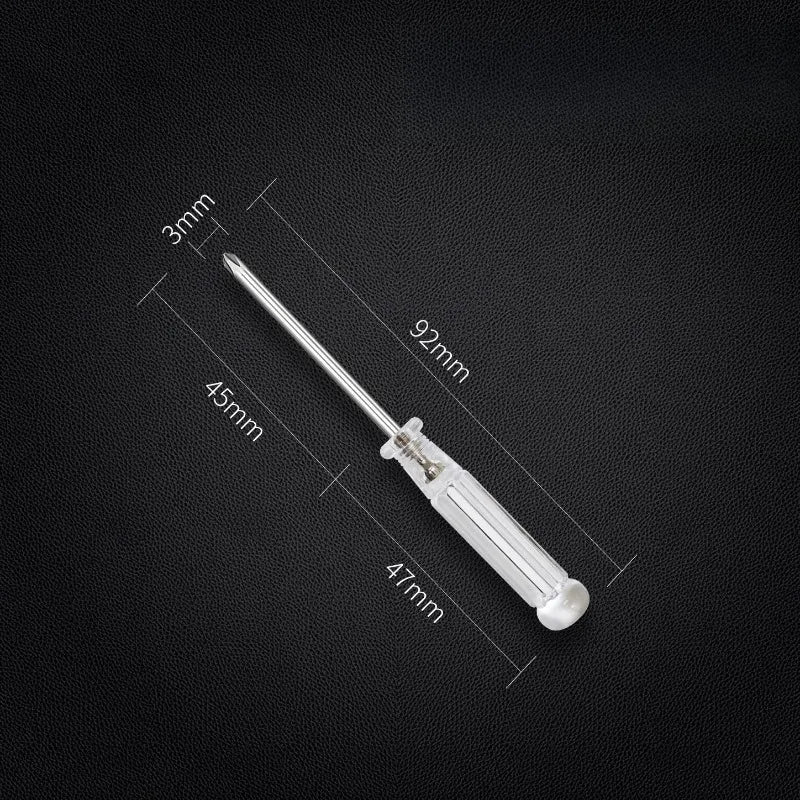 1pcs Mini Transparent Handle Screwdriver Portable Phillips Slotted Screwdriver for Home Repair DIY Hand Tool Peaceful Pleasures Health and Wellness