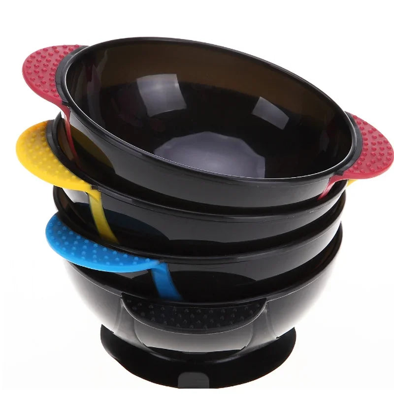 2pcs Hair Color Mixing Bowl, Hair Dye Treatment Bowl, Silicone Binaural Bowl, Hair Salon Beauty Suction Tool Peaceful Pleasures Health and Wellness