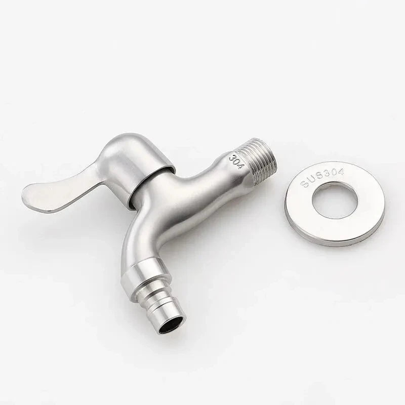 304 Stainless Steel Wall Mount Single Cold Faucet | Matte Finish