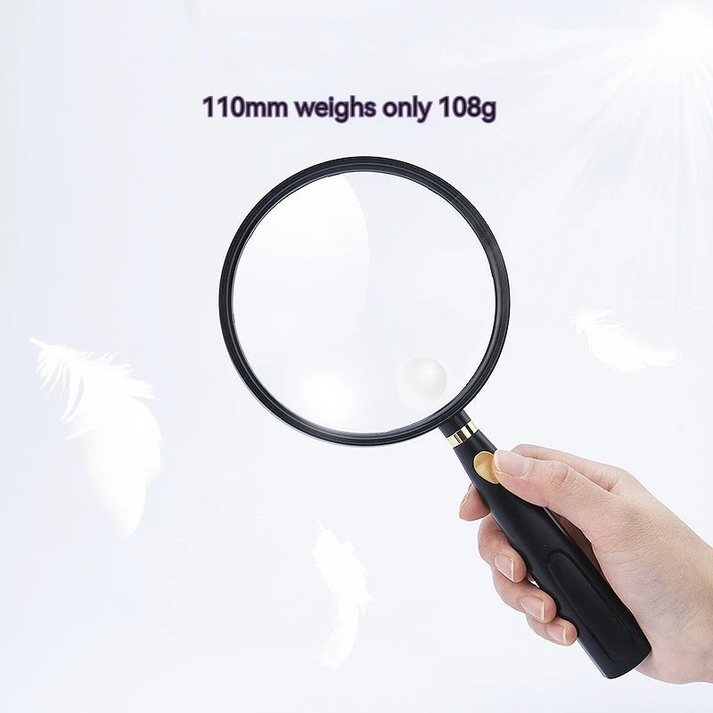 Handheld Magnifying Glass, Japanese High-Definition Optical Glass, Elderly Reading, Children Reading, and Students Peaceful Pleasures Health and Wellness
