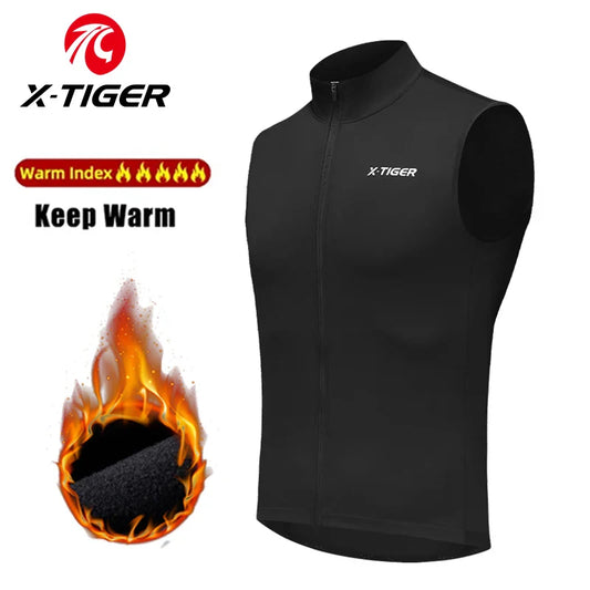 X-TIGER Windproof Thermal Cycling Vest – Reflective MTB Gilet Cycling Vest Oasis Select
