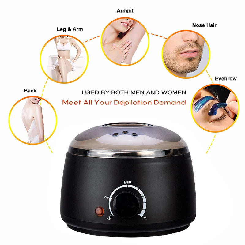 2026 200ML Hair Removal Tool Warmer Wax Heater Hands Feet Epilator Depilatory Paraffin Wax Machine Kit/Wax Beans/Wax Heater Peaceful Pleasures Health and Wellness