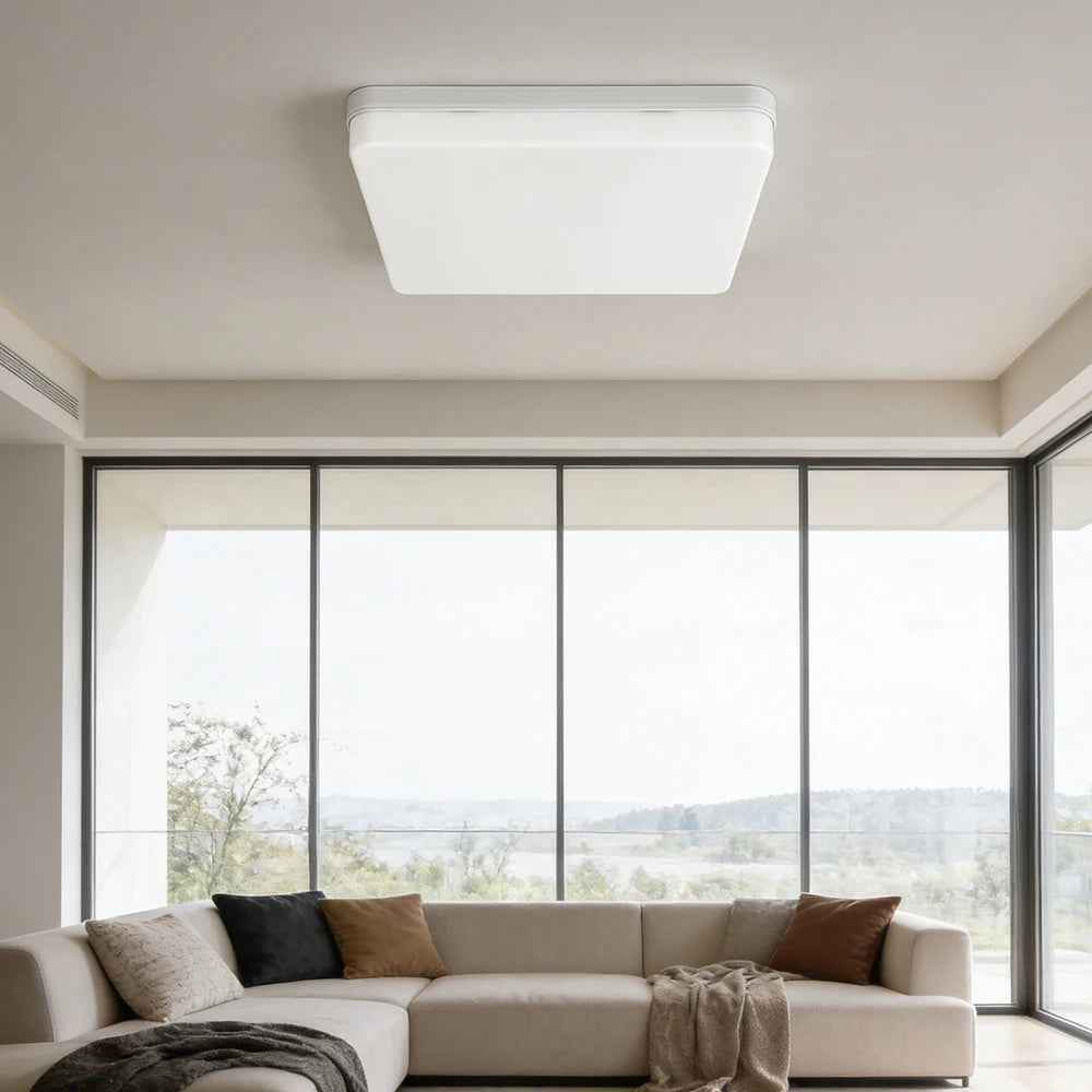 RUNTOIN Square LED Panel Ceiling Light | Ultra-Thin Flush Mount