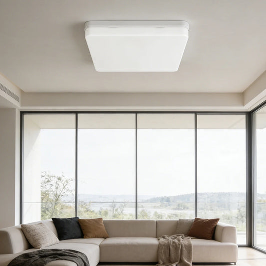 RUNTOIN Square LED Panel Ceiling Light | Ultra-Thin Flush Mount LED Ceiling Panel Light Peaceful Pleasures Health and Wellness