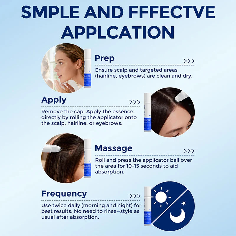 LEWEDO Rosemary Roll-On Hair Serum – Anti-Frizz & Scalp Care