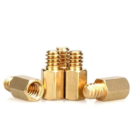 20pcs 6#-32X6+4mm 6#-32X6.5+4mm Hex Brass Standoff Spacer Pillar for PC Motherboard Peaceful Pleasures Health and Wellness 6 -32x6.5mm
