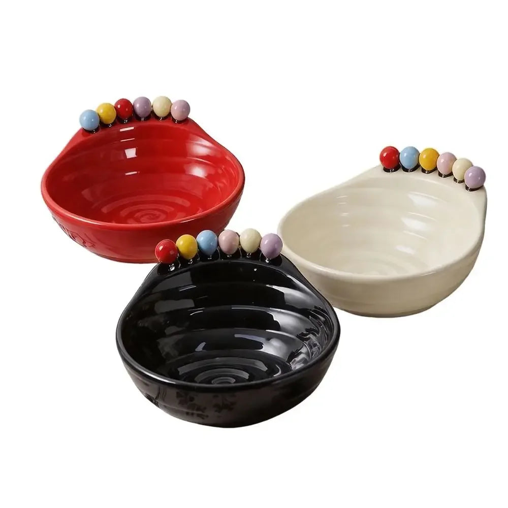 Decoration Fruit Bowl with Fork Large Capacity Geometric Pattern Fruit Serving Plate With Fruit Fork ABS Snack Plate Peaceful Pleasures Health and Wellness