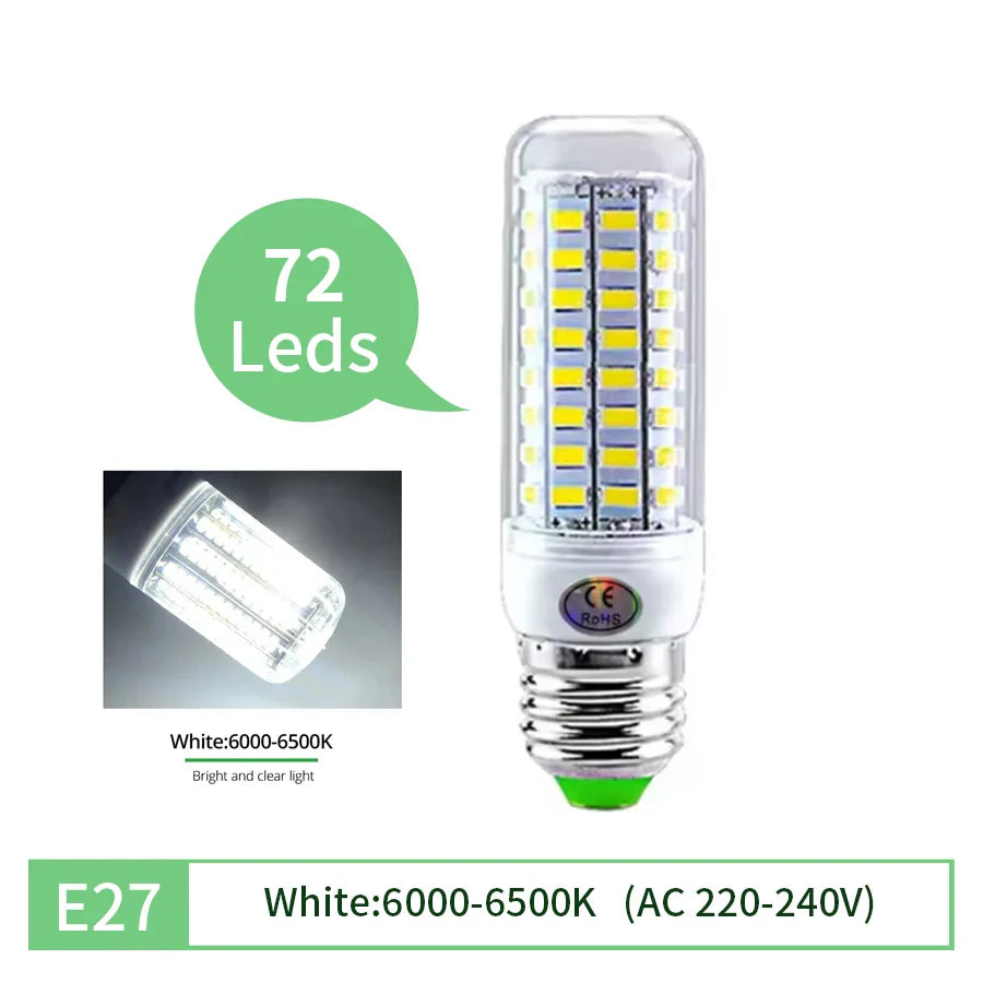 E27 E14 LED Corn Bulb 220V 5730 SMD – Energy Saving 50,000Hr